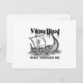 Viking bloed briefkaart (Voorkant / Achterkant)