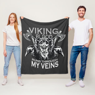 Viking bloed fleece deken