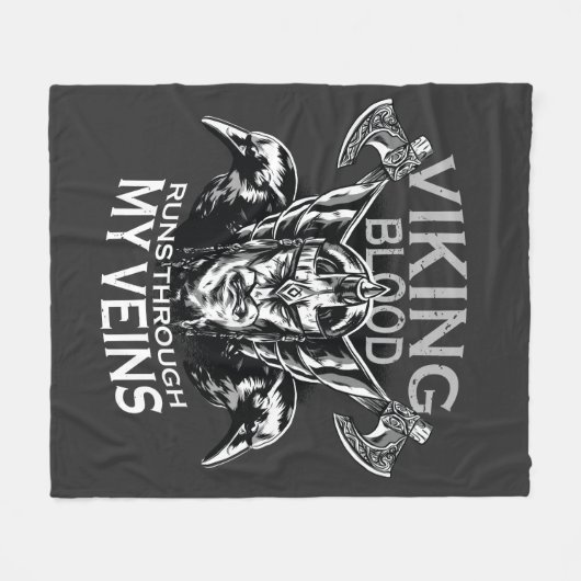 Viking bloed fleece deken (Voorkant (Horizontaal))
