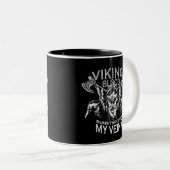 Viking bloed tweekleurige koffiemok (Voorkant rechts)