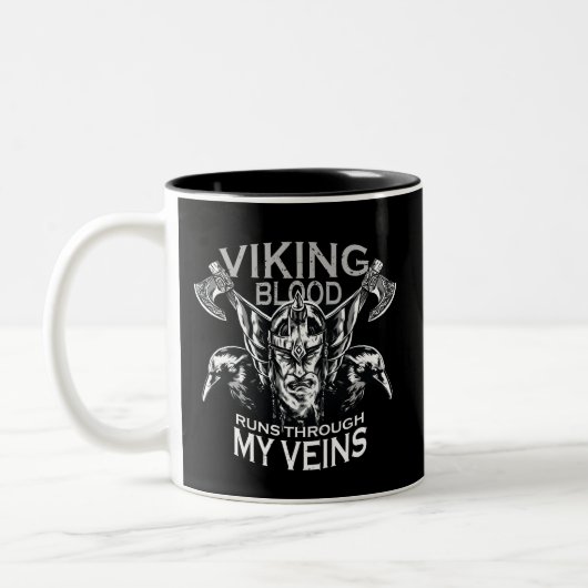 Viking bloed tweekleurige koffiemok (Links)