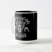 Viking bloed tweekleurige koffiemok (Voorkant links)