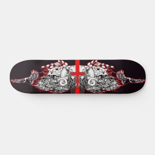 Viking Blood Cross Skateboard (Horizontaal)