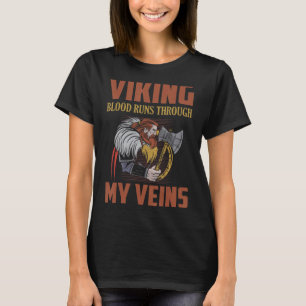 Viking Blood loopt door mijn veins Odin Norse T-shirt