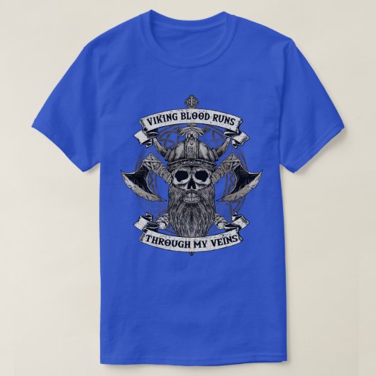 Viking Blood loopt door T-shirt (Design voorkant)