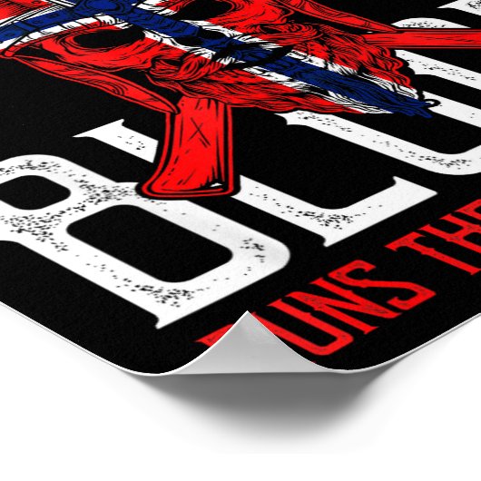 Viking Blood Skull Norwegian Flag Pride Norway  Poster (Hoek)