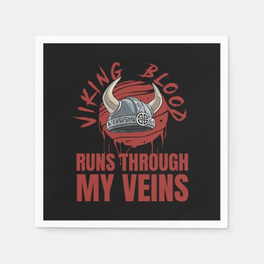 Viking Blood Vikings Nordic Servet (Voorkant)