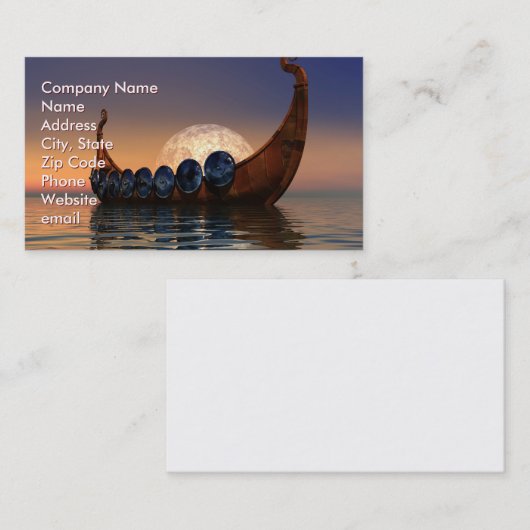 Viking Boat 2 Visitekaartje (Voorkant / Achterkant)