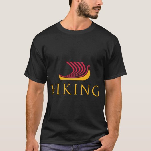 Viking Boat girl gift T-shirt (Voorkant)