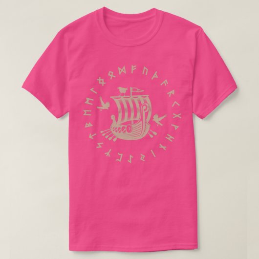 Viking Boat Viking Ship Viking Rune T-shirt (Design voorkant)
