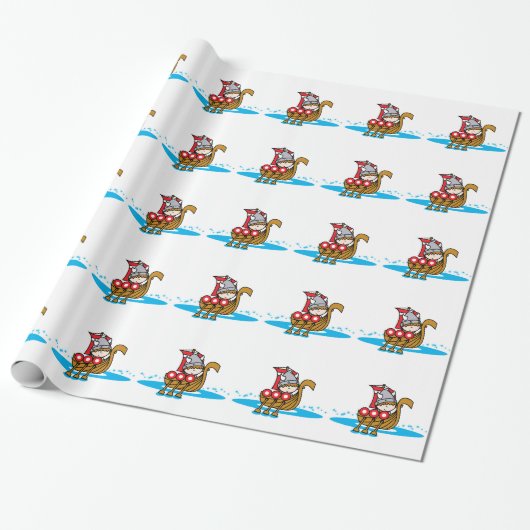 Viking Boy Cadeaupapier (Uitgerold)