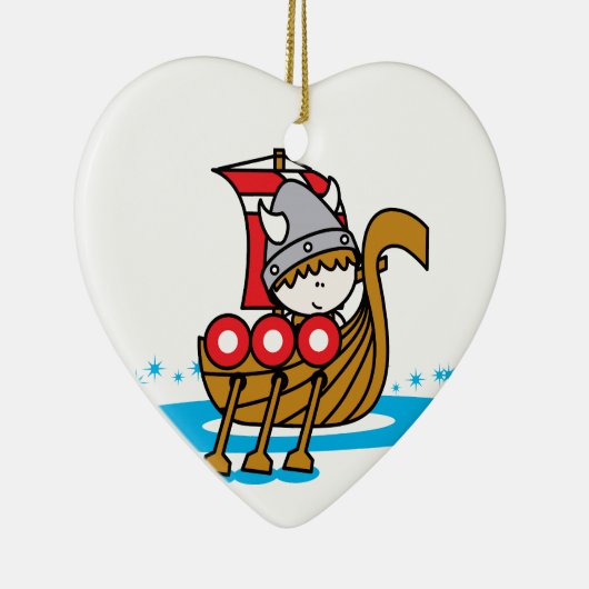 Viking Boy Keramisch Ornament (Rechts)