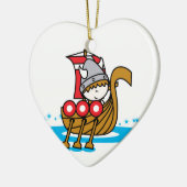 Viking Boy Keramisch Ornament (Links)