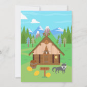 Viking Boy krijger en pet woolf Birthday Party Kaart (Achterkant)