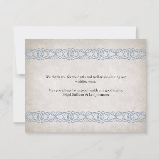 Viking Bruiloft Bedankkaart (Achterkant)