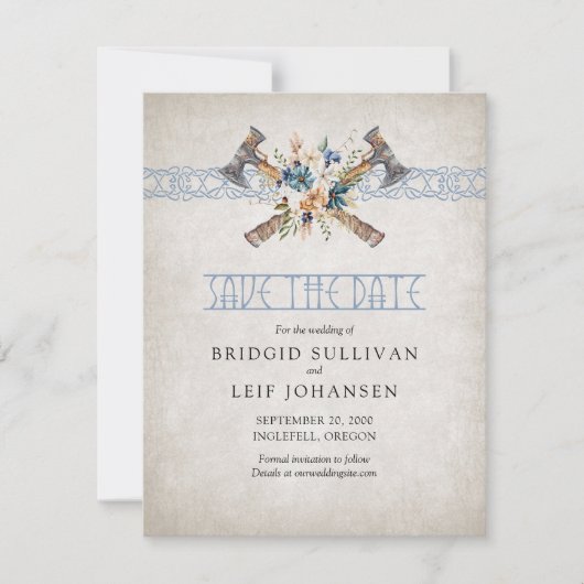 Viking Bruiloft Save The Date (Voorkant)