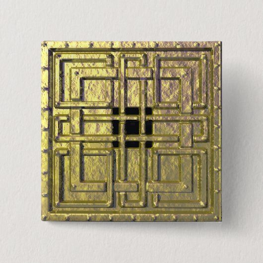 Viking Buckle Vierkante Button 5,1 Cm (Voorkant)