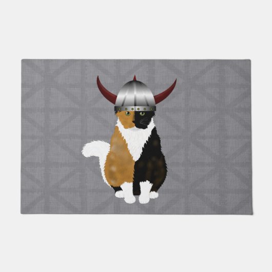 Viking Calico Cat Doormat Deurmat (Voorkant)