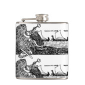 Viking Carving Runes Heupfles (Voorkant)