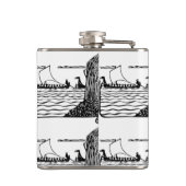 Viking Carving Runes Heupfles (Achterkant)