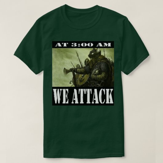 Viking Cat Attack T-shirt (Design voorkant)