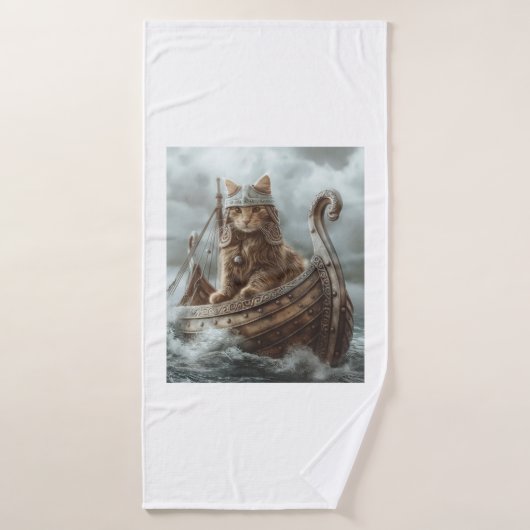 Viking Cat Badhanddoek (Badhanddoek)