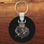 Viking Cat Sleutelhanger (Voorkant)