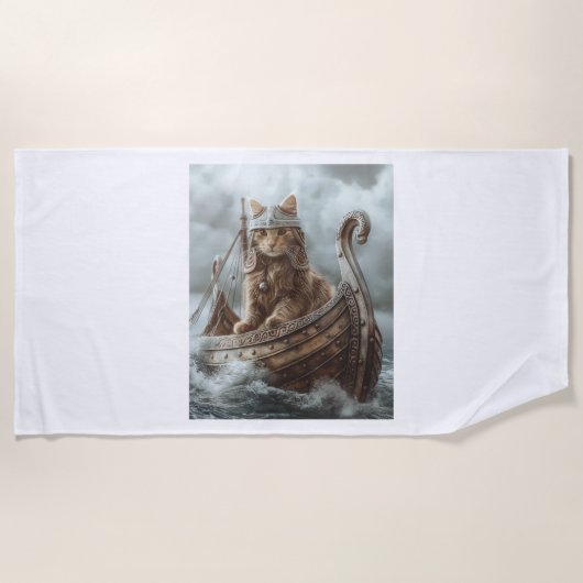 Viking Cat Strandlaken (Voorkant)