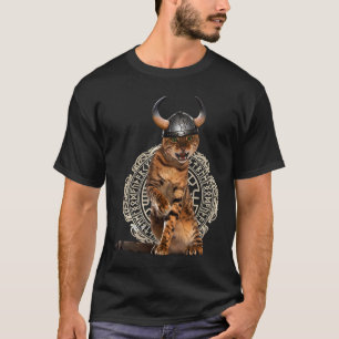 Viking Cat Valhalla Norse Warrior T-shirt