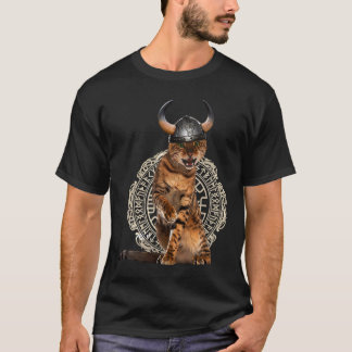 Viking Cat Valhalla Norse Warrior T-shirt