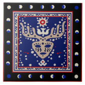 Viking Celestial Shaman Ceramic Tile Tegeltje (Voorkant)