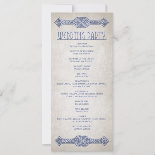 Viking Celtic Gamer Trouwprogramma (Achterkant)