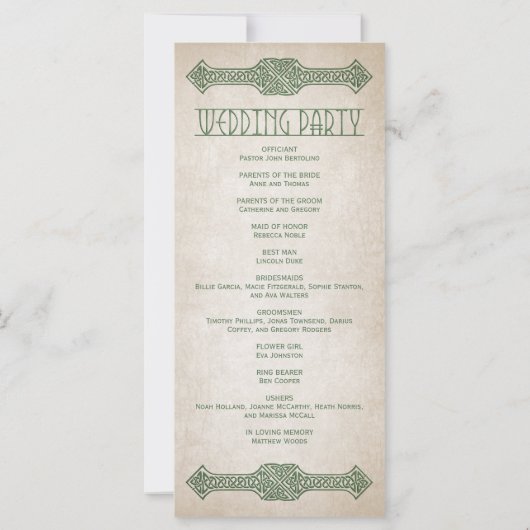 Viking Celtic Gamer Trouwprogramma (Achterkant)