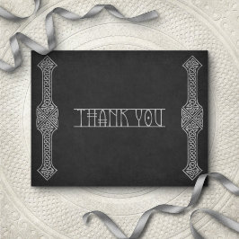 Viking Celtic Gamer Wedding Bedankkaart
