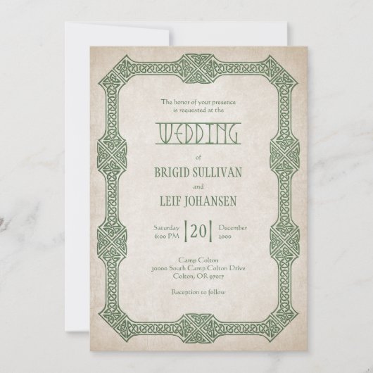 Viking Celtic Gamer Wedding Kaart (Voorkant)