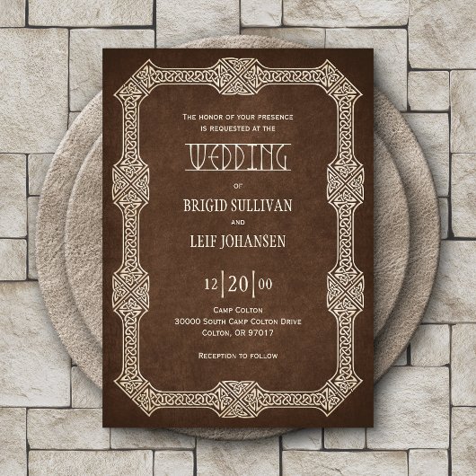 Viking Celtic Gamer Wedding Kaart