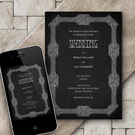 Viking Celtic Gamer Wedding Kaart