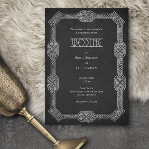 Viking Celtic Gamer Wedding Kaart