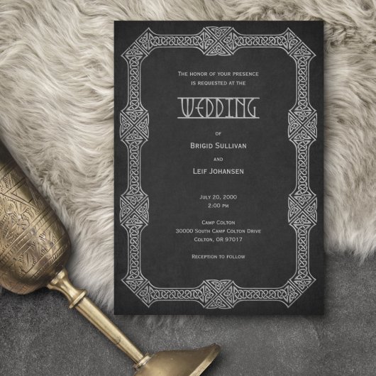 Viking Celtic Gamer Wedding Kaart