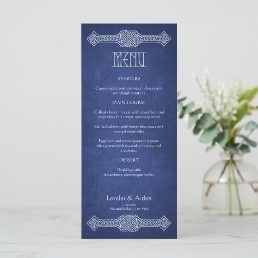Viking Celtic Gamer Wedding Menu (Staand voorkant)