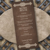 Viking Celtic Gamer Wedding Menu