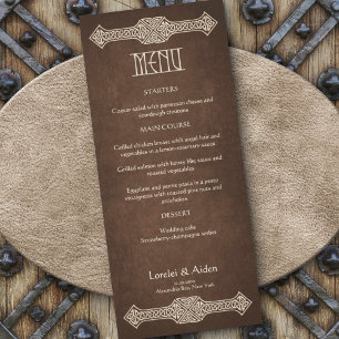 Viking Celtic Gamer Wedding Menu