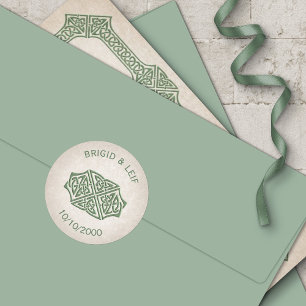 Viking Celtic Gamer Wedding Ronde Sticker