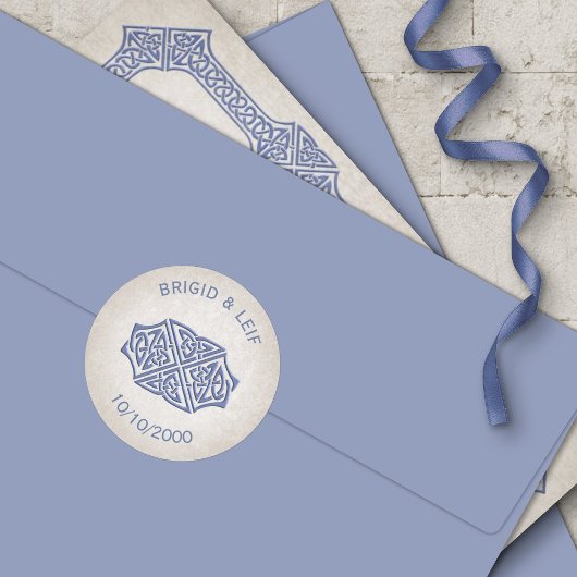 Viking Celtic Gamer Wedding Ronde Sticker