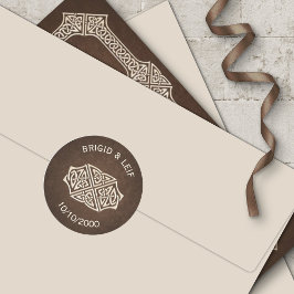 Viking Celtic Gamer Wedding Ronde Sticker