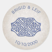 Viking Celtic Gamer Wedding Ronde Sticker (Voorkant)