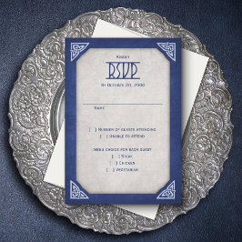 Viking Celtic Gamer Wedding RSVP Kaartje
