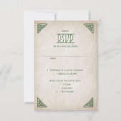 Viking Celtic Gamer Wedding RSVP Kaartje (Voorkant)