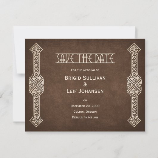 Viking Celtic Gamer Wedding Save The Date (Voorkant)