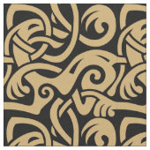 Viking Celtic Intertwining Animal Pattern Stof (Close Up)